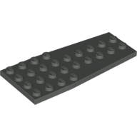 Wedge Plate 4 × 9 without Stud Notches Dunkelgrau