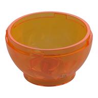 Pod, Round, Faceted 4 × 4 × 1 2/3 (Dragon Egg Bottom) in Transparent-Orange