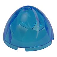 Pod, Elongated, Faceted 4 × 4 × 1 2/3 (Dragon Egg Top) in Trans-Dark Blue