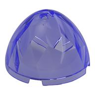 Pod, Elongated, Faceted 4 × 4 × 1 2/3 (Dragon Egg Top) Trans-Purple