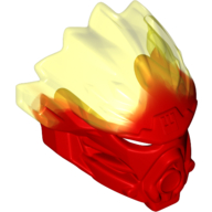 Large Figure Mask of Fire (Unity) with Marbled Trans-Neon Green Pattern Rot