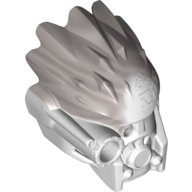 Large Figure Mask of Ice (Unity) with Marbled Flat Silver Pattern White