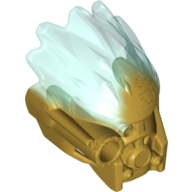 Large Figure Mask of Ice (Unity) with Marbled Trans-Light Blue Pattern Pearl Gold