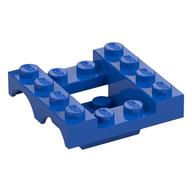 Vehicle Base 4 × 4 × 1 1/3 with Wheel Arches, 2 × 2 Recessed Center and Hole Blau