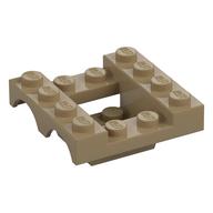 Vehicle Base 4 × 4 × 1 1/3 with Wheel Arches, 2 × 2 Recessed Center and Hole