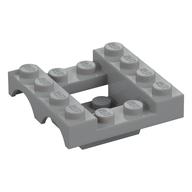 Vehicle Base 4 × 4 × 1 1/3 with Wheel Arches, 2 × 2 Recessed Center and Hole Hellblaugrau