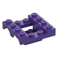 Vehicle Base 4 × 4 × 1 1/3 with Wheel Arches, 2 × 2 Recessed Center and Hole Dark Purple