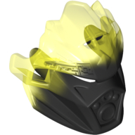Large Figure Mask of Earth (Unity) with Marbled Trans-Neon Green Pattern Black