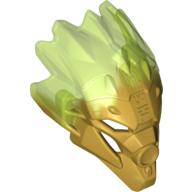 Large Figure Mask of Jungle (Unity) with Marbled Trans-Bright Green Pattern Perlgold