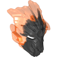Large Figure Mask Umarak with Trans-Orange Marble Pattern Schwarz