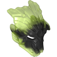 Large Figure Mask Umarak with Trans-Bright Green Marble Pattern Schwarz