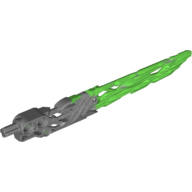 Large Figure Weapon Sword, Protector, with Marbled Bright Green Blade Pattern Mattsilber