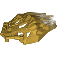 Large Figure Armor, Crystal with Marbled Trans-Clear Pattern Pearl Gold