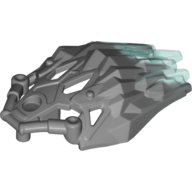 Large Figure Armor, Crystal with Marbled Trans-Light Blue Pattern Flat Silver