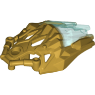 Large Figure Armor, Crystal with Marbled Trans-Light Blue Pattern Perlgold