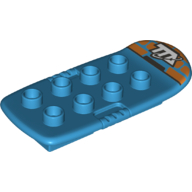 Duplo Board 3 × 6 with TTA logo and Orange Rectangles Print Dark Azure