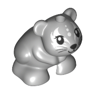 Animal, Hamster, Black Eyes, Whiskers, Black Nose, White Striped Face Light Bluish Gray