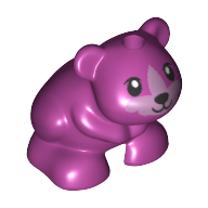 Animal, Hamster, Black Eyes, Black Nose, Lavender Face in Magenta