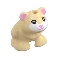 Tier, Hamster, schwarze Augen, Schnurrhaare, leuchtend rosa Nase, Ohren, weißes Gesicht