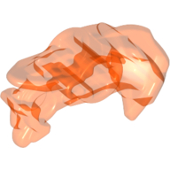 Large Figure Head Connector Block Eye / Brain Stalk Trans-Neon Orange