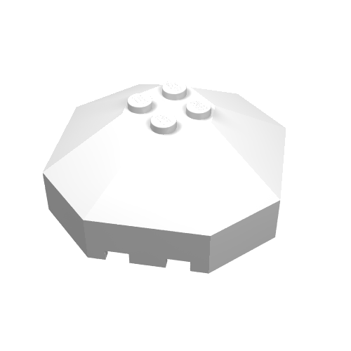 Windscreen 6 × 6 Octagonal Canopy without Axle hole Weiß