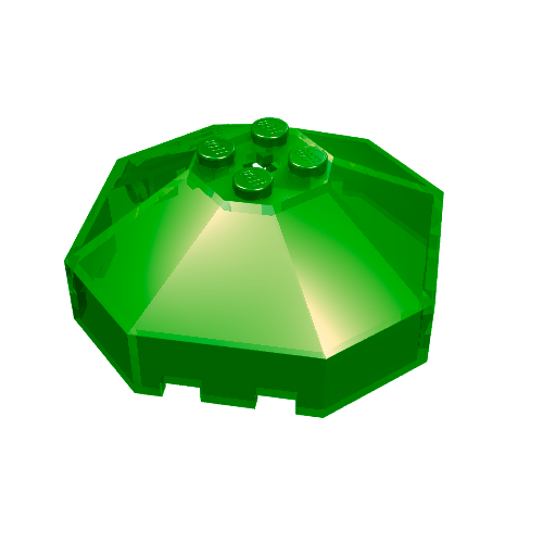 Windscreen 6 × 6 Octagonal Canopy with Axle hole Trans-Green