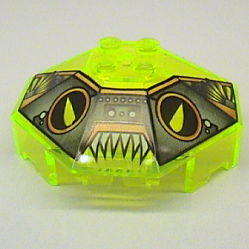 Windscreen 6 × 6 Octagonal Canopy with Axle hole and Stingray Print Transparent-Neongrün