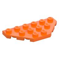 Wedge Plate 3 × 6 Cut Corners Orange