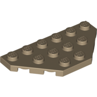 Wedge Plate 3 × 6 Cut Corners Dunkelbeige