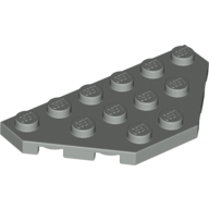 Wedge Plate 3 × 6 Cut Corners Light Gray