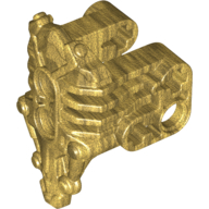 Large Figure Torso, Armor Uniter with 2 Pin Holes on Front, Axle and Pin Holes on Sides Perlgold