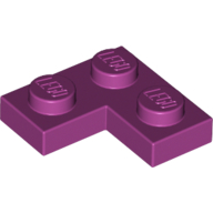 Platte 2 × 2 Ecke Magenta