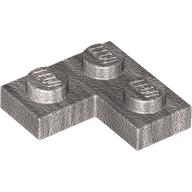 Platte 2 × 2 Ecke Metallic-Silber