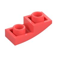 Brick Curved Inverted 2 × 1 Coral