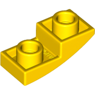 Brick Curved Inverted 2 × 1 Yellow