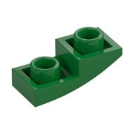 Brick Curved Inverted 2 × 1 Green