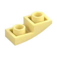 Brick Curved Inverted 2 × 1 Bright Light Yellow