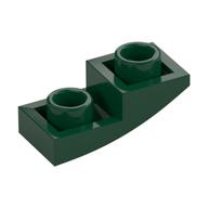 Brick Curved Inverted 2 × 1 Dark Green