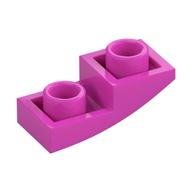 Brick Curved Inverted 2 × 1 Dark Pink