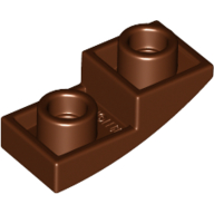 Brick Curved Inverted 2 × 1 Reddish Brown