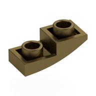 Brick Curved Inverted 2 × 1 Metallic Gold