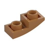 Brick Curved Inverted 2 × 1 Medium Nougat