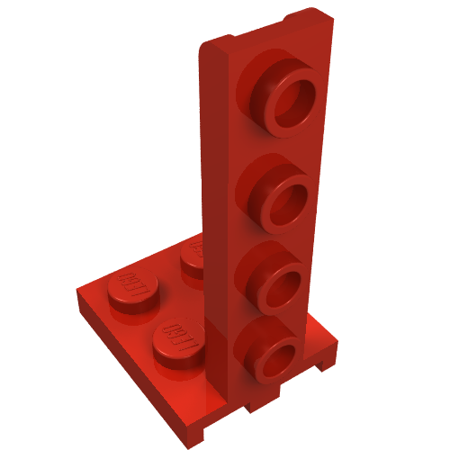 Bracket 2 × 2 - 1 × 4 Red