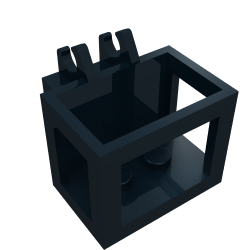 Crane Basket 2 × 3 × 2 with Non-Locking Hinge Fingers Black