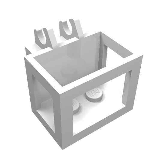 Crane Basket 2 × 3 × 2 with Non-Locking Hinge Fingers Weiß