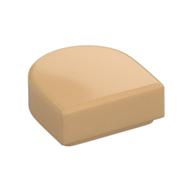 Tile Round 1 × 1 Half Circle Warm Tan