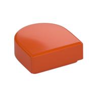 Tile Round 1 × 1 Half Circle Reddish Orange
