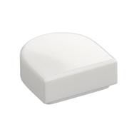 Tile Round 1 × 1 Half Circle White