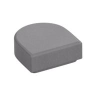 Tile Round 1 × 1 Half Circle Mattsilber