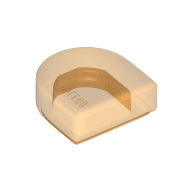 Tile Round 1 × 1 Half Circle Trans-Orange